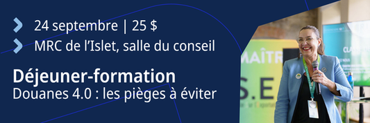 Déjeuner-Formation Douanes 4.0 : Les pièges à éviter - 24 septembre 2026 | 7h30